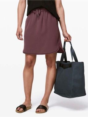 lululemon on the fly skirt in cherry cola colour
